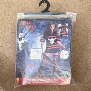 Jason Voorhees Women’s Costume - Black and Red Small